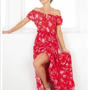 Off the shoulder maxi dress